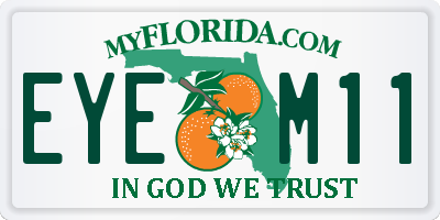 FL license plate EYEM11