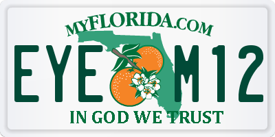 FL license plate EYEM12