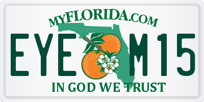 FL license plate EYEM15