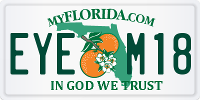 FL license plate EYEM18