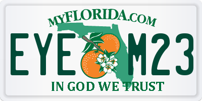FL license plate EYEM23