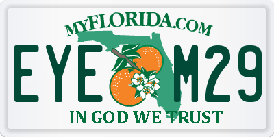 FL license plate EYEM29
