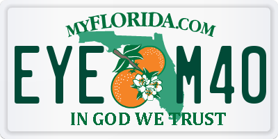 FL license plate EYEM40