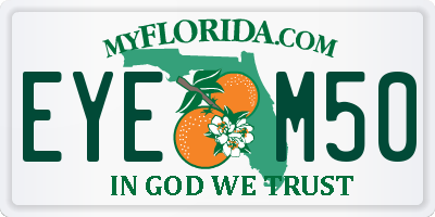FL license plate EYEM50