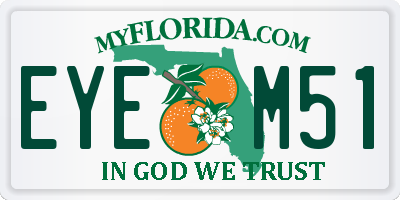 FL license plate EYEM51