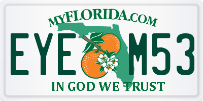 FL license plate EYEM53