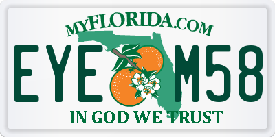 FL license plate EYEM58