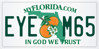 FL license plate EYEM65