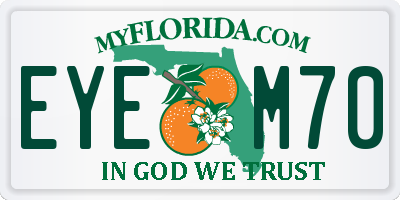 FL license plate EYEM70