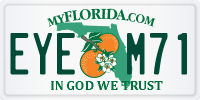 FL license plate EYEM71