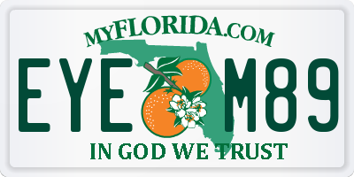 FL license plate EYEM89