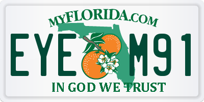 FL license plate EYEM91