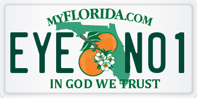 FL license plate EYEN01