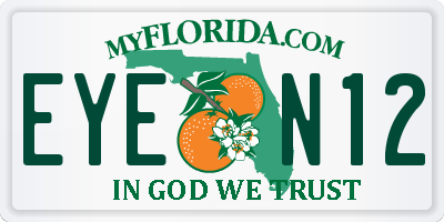 FL license plate EYEN12