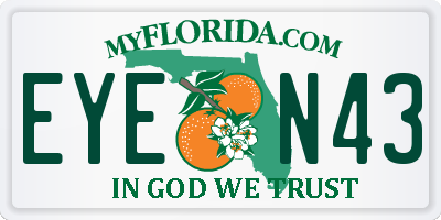FL license plate EYEN43