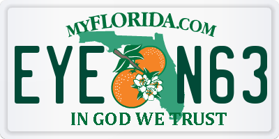 FL license plate EYEN63