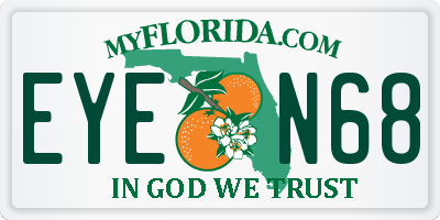 FL license plate EYEN68