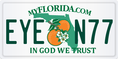 FL license plate EYEN77