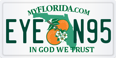 FL license plate EYEN95