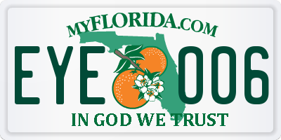 FL license plate EYEO06