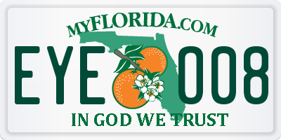 FL license plate EYEO08