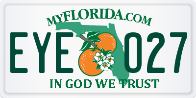 FL license plate EYEO27