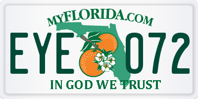 FL license plate EYEO72