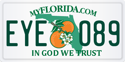 FL license plate EYEO89