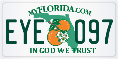 FL license plate EYEO97