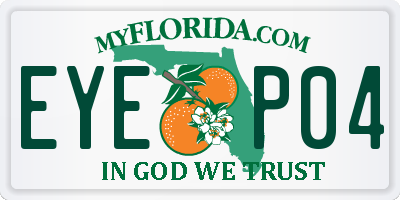 FL license plate EYEP04