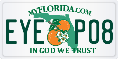 FL license plate EYEP08