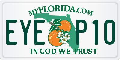 FL license plate EYEP10