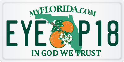 FL license plate EYEP18