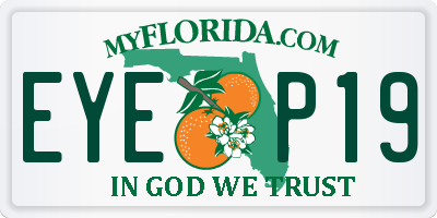 FL license plate EYEP19