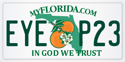FL license plate EYEP23