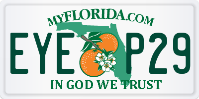 FL license plate EYEP29