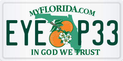 FL license plate EYEP33