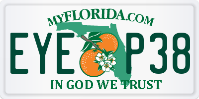 FL license plate EYEP38
