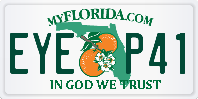 FL license plate EYEP41