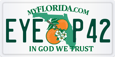 FL license plate EYEP42