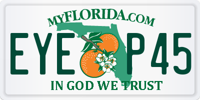FL license plate EYEP45