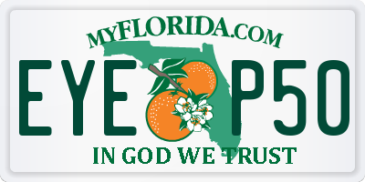 FL license plate EYEP50