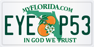 FL license plate EYEP53