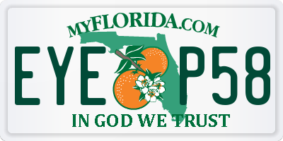 FL license plate EYEP58