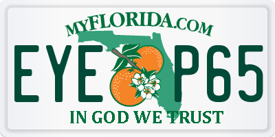 FL license plate EYEP65