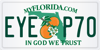 FL license plate EYEP70