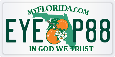 FL license plate EYEP88