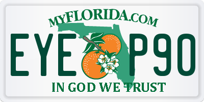 FL license plate EYEP90