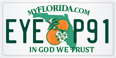 FL license plate EYEP91
