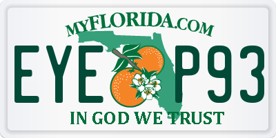 FL license plate EYEP93